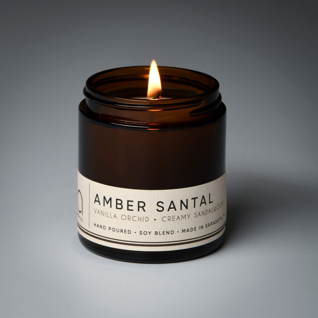 Amber Santal Soy Blend Candle — Sweet Amber, Creamy Sandalwood & Vanilla Orchid